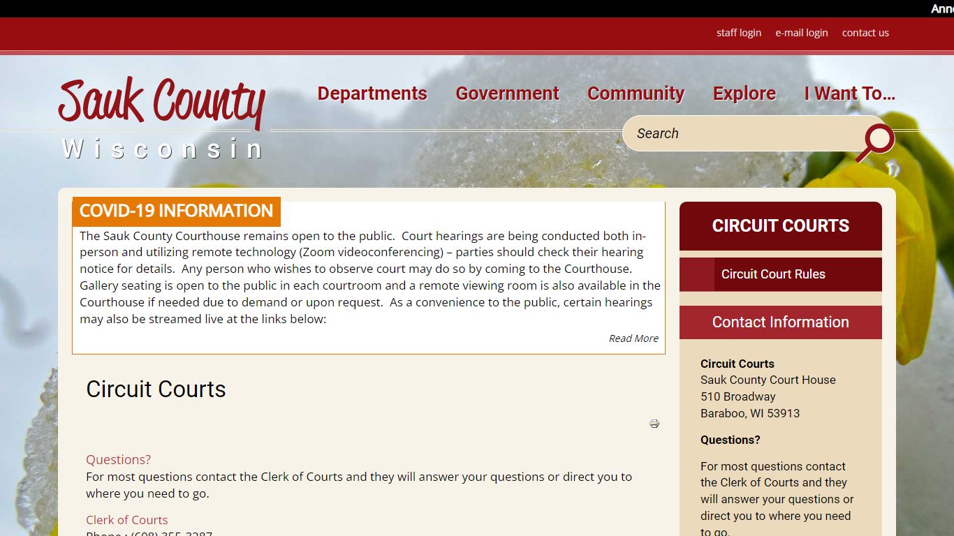 Circuit Courts | Sauk County Wisconsin Official Website
