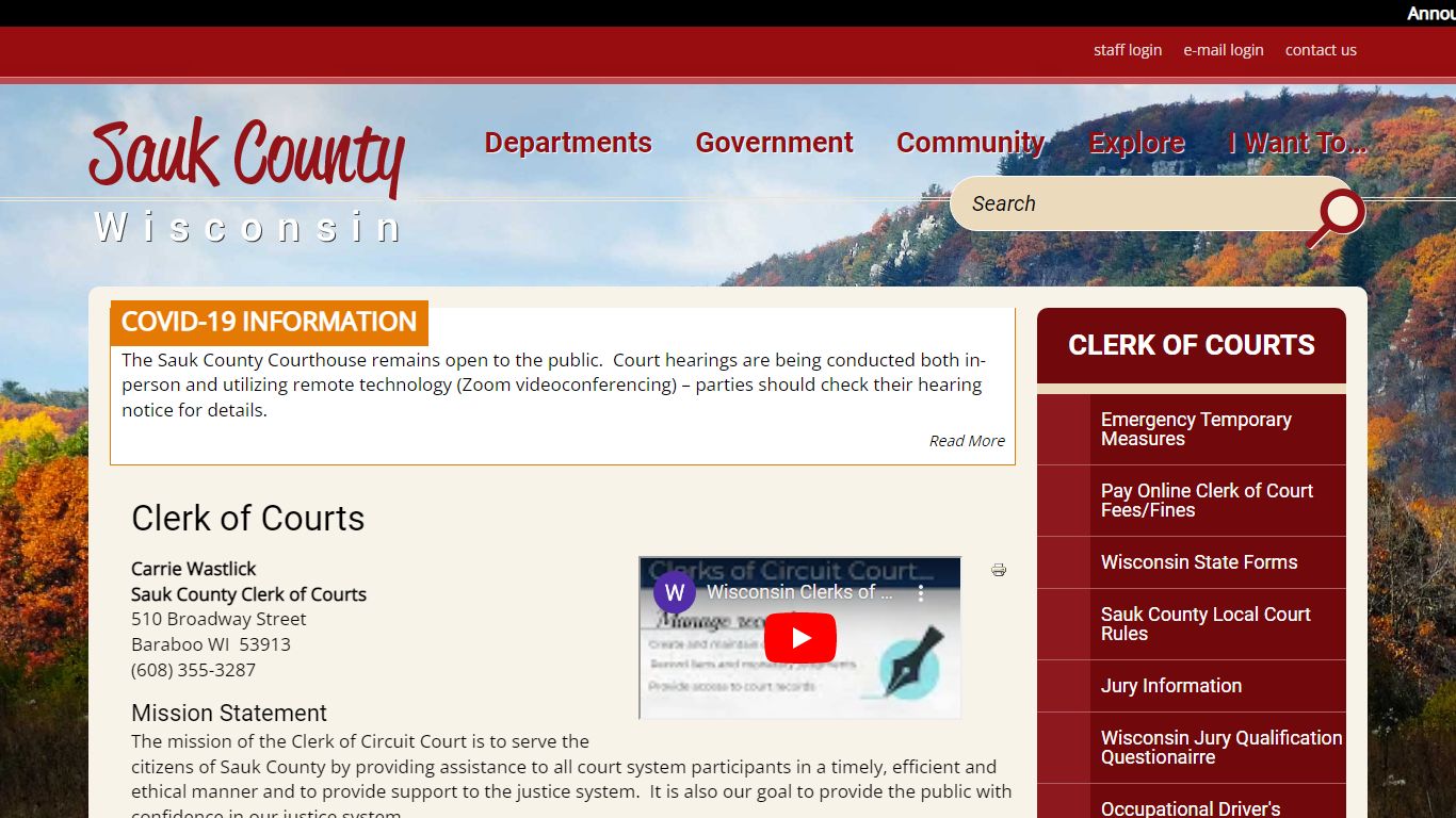 Clerk of Courts | Sauk County Wisconsin Official Website